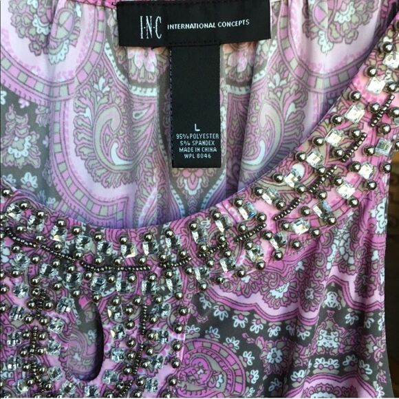 GORGEOUS CRYSTAL Silk Tank w Stretch! - Picture 6 of 16